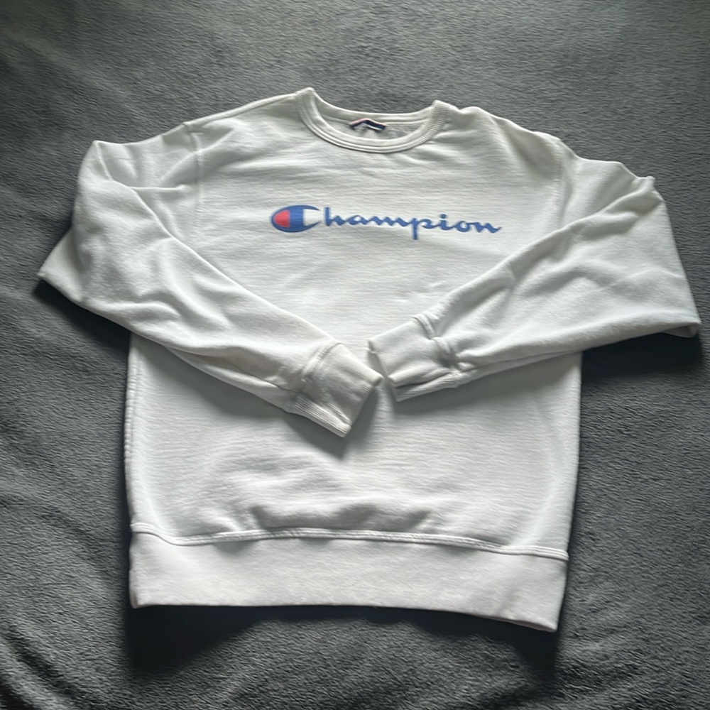 White Champion Crewneck